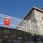 Turkey Flag on Bodrum Building Turkey Flag on Bodrum Building