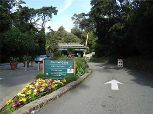 Carmel Entrance to the 17 mile drive and Pebble Beach California